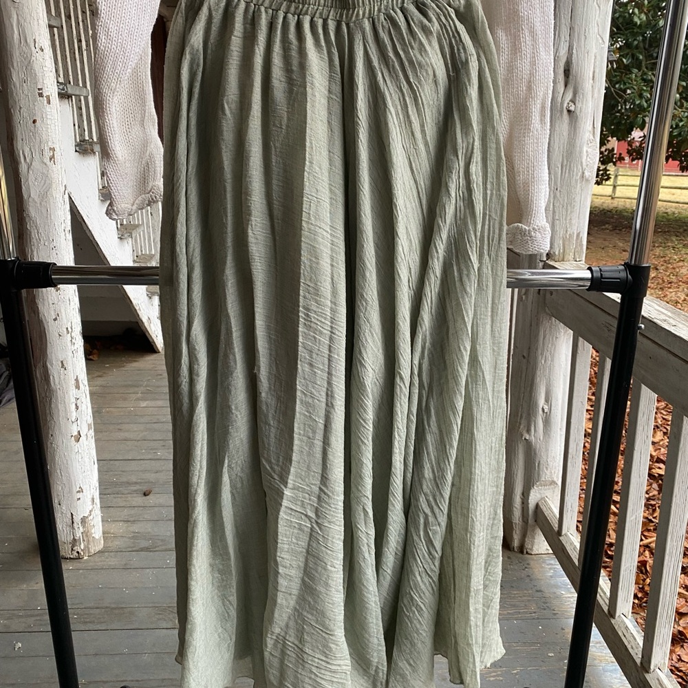 Elegant Green Maxi Skirt